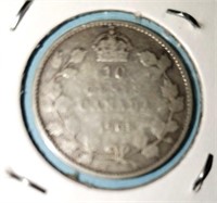 1908 CANADA 10 CENT SILVER COIN