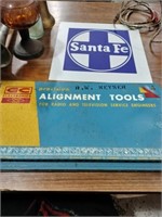 Alignment tools metal sign 19 x10. Santa Fe sign