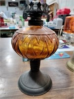 Amber glass lantern