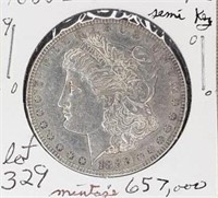 1888S Morgan Silver Dollar , semi key XF/AU