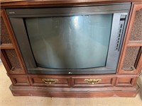 VIntage Tv in Cabinet