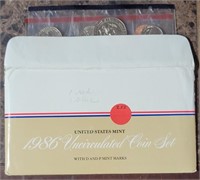 1986 D&P MINT SETS W/ ENVELOPE