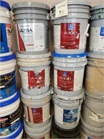 8 - 5 Gallon Buckets Assorted Paint