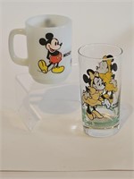 VTG DISNEY MINNIE MOUSE MOUSE GLASS AND COFFEE CUP