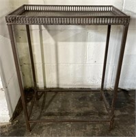 (H) Small Metal Plant Stand 16” x 10 1/4” x 21”