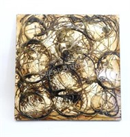 Textured Abstract Artwork on Stretcher Board