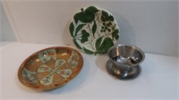 2 Decorative Dishes--Italy, Daher England,SS Gravy