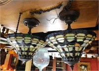 Stained Leaded Glass Style Pendant Lights.