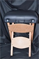 Black Folding Stool with Padded Seat