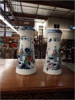 Pr of English vases