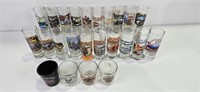 Large Lot of Harley Davidson Shot Glasses