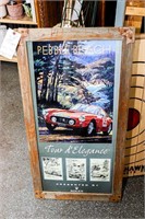 Framed Pebble Beach Poster,21"x40"