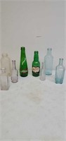 Group of vintage bottles some embossed