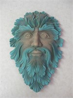 9"x 14" Plaster Green Man Garden Wall Decor