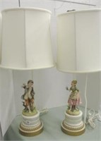 Bisque Figural Table Lamps