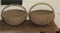 (2) split oak baskets, 16" diameter each