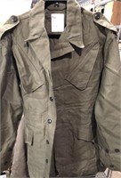 Olive Green Military Style  Jacket Mens M/L Long