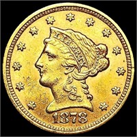 1878 $2.50 Gold Quarter Eagle UNCIRCULATED