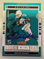 Dolphins Jaylen Waddle Signed Card with COA