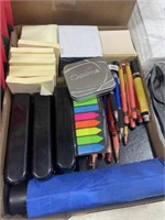 BOX OF OFFICE SUPPLIES