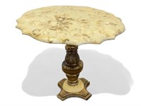 Vintage Faux Marble Top French Style Side Table
