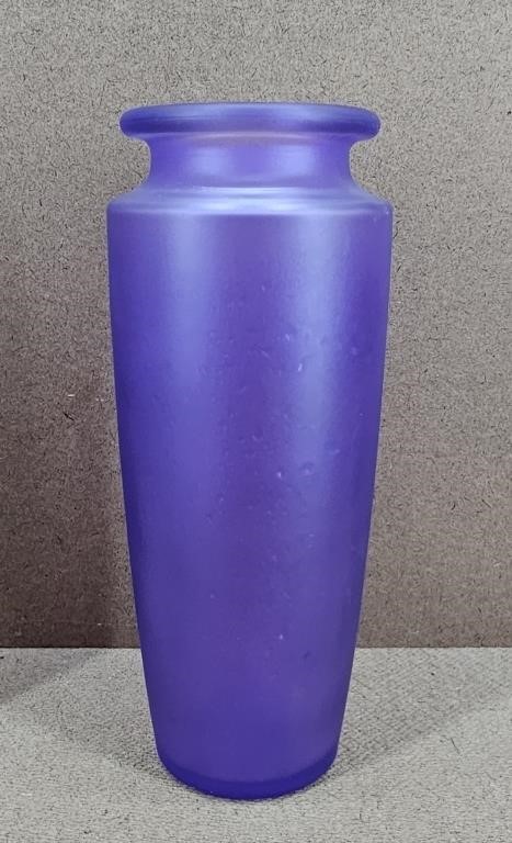 Smokey Frosted Purple Elegant Simple Vase