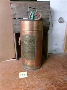 Antique Copper fire extinguisher Quick Aid