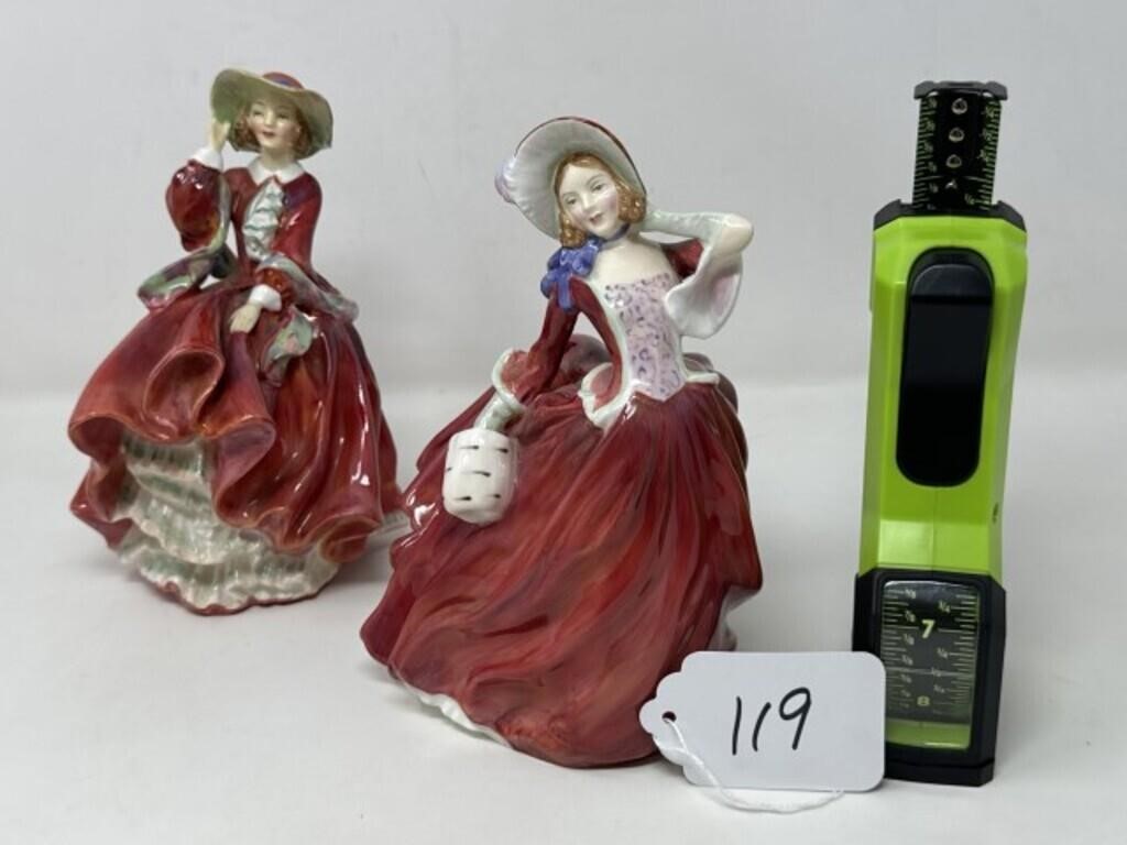 Pair of Royal Doulton Figurines - Tallest 7"