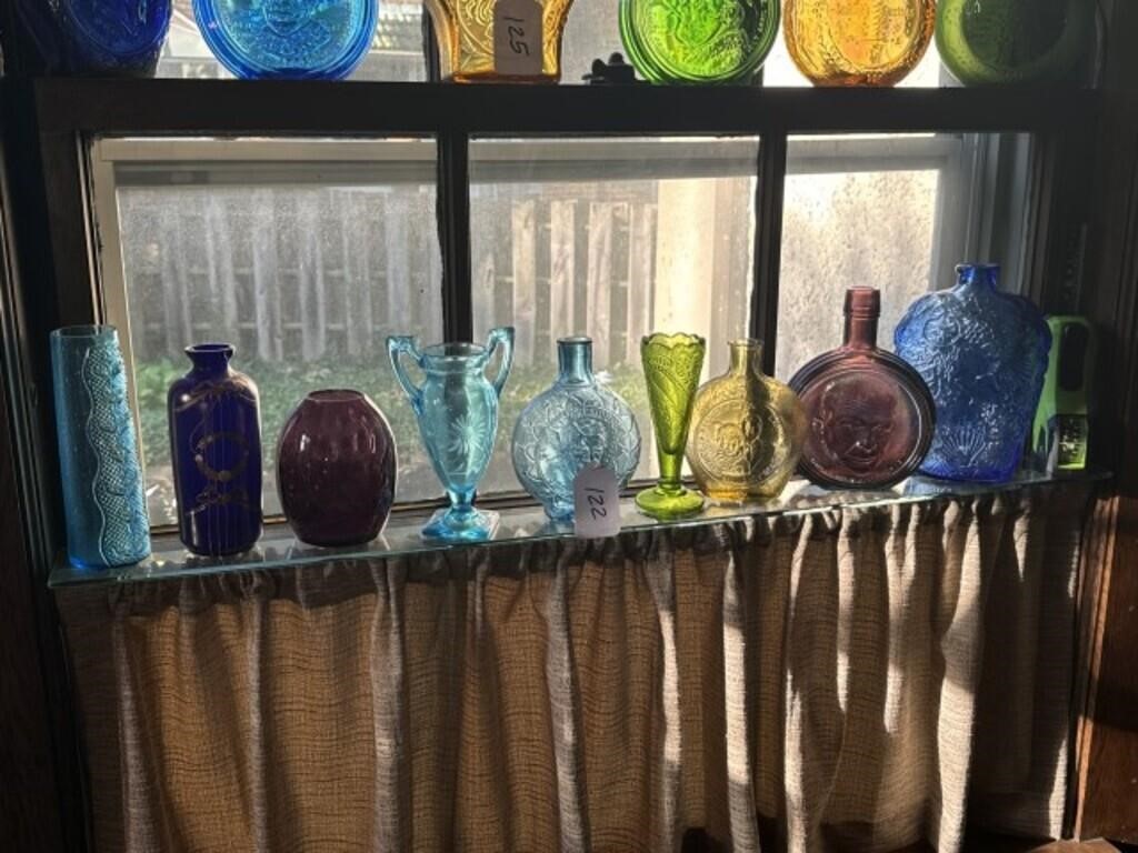 Assorted Colored Glass to Include Wheaton