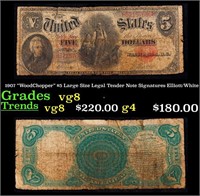1907 "WoodChopper" $5 Large Size Legal Tender Note
