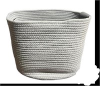Decorative Coiled Rope Basket - Gray READ