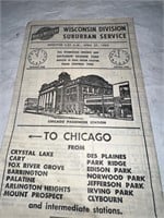 CHICAGO & NORTH WESTERN RAILROAD TIME TABLE 1952