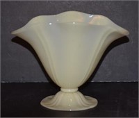 Steuben Ivory Fan Vase by Frederick Carder