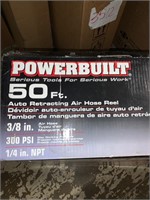 POWERBUILT 50FT AUTO RETRACTING AIR HOSE REEL