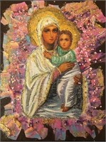 "Virgin Mary And Baby Jesus"7x5,5”Collectible Icon