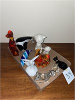 Glass Animal Figurines/Paperweights