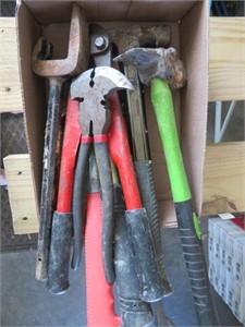 misc hammers, bolt cutters