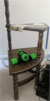 Table Lamp, Mirrored Coasters, Hand Weights