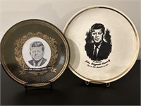 2 vintage President John F Kennedy plates 60’s