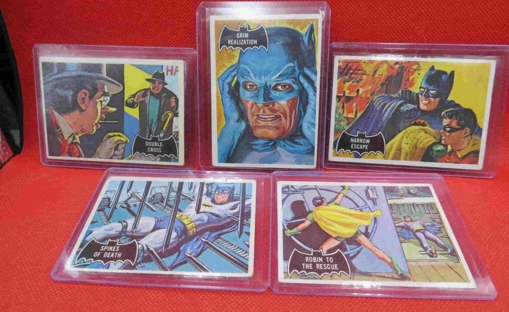1966 Batman 5 Topps Canada Trading Cards Black Bat