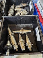 GROUP OF (5) CAT40 TOOL HOLDERS, ER25-70, CF4-L,