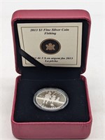 2013 Canadian 3 Dollar Fishing Coin .999 Silver