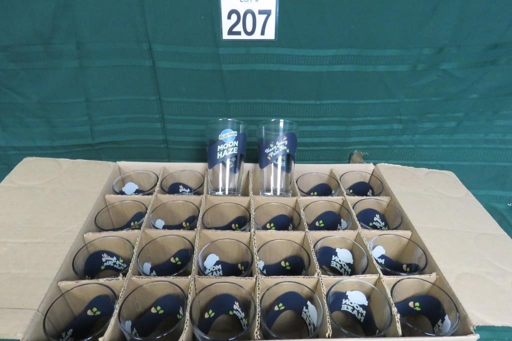 Case Of 24 New Blue Moon Beer Glasses