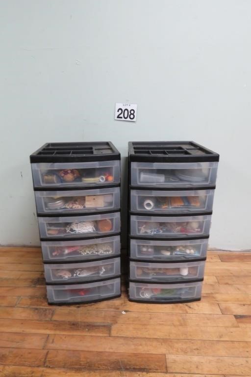 2 Organizers Full Of Crafting Supplies