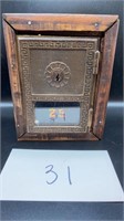 Vtg Wooden Postal Lock Box (No Key)