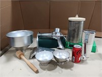 Vintage ice crusher,  container for homemade ice