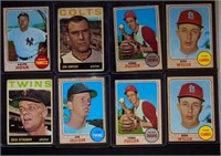 (8) 1964/68 Topps BB Cards w/ #47 Ralph Houk (68)