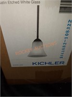 Kichler 1 Light 100W Satin Etched White Glass