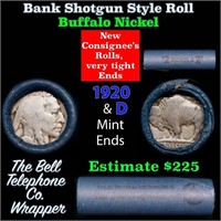 Buffalo Nickel Shotgun Roll in Old Bank Style 'Bel