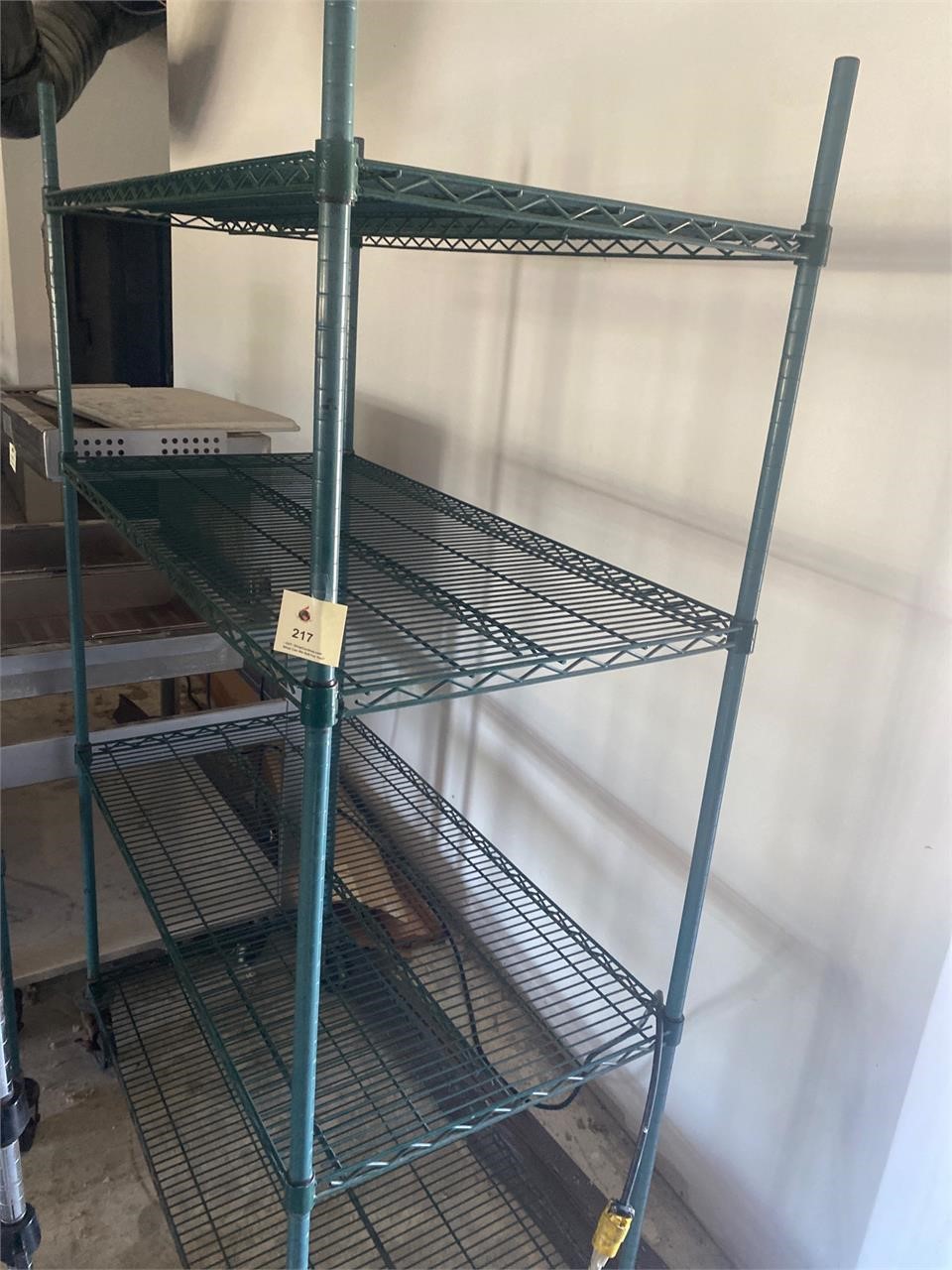 4’ x 2’ green commercial rolling shelf system